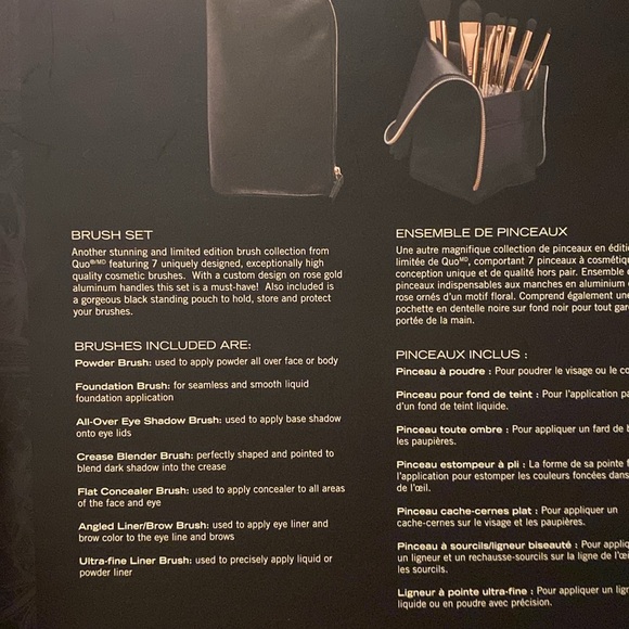 Rose Gold & Lace Quo Brush set - Picture 3 of 3